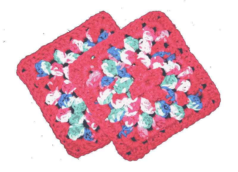 Multi-Coral Hot Pad Set