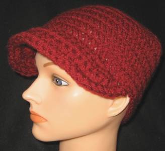 Maroon Newsboy Hat