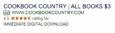 CookBook Country Sponsor Ad